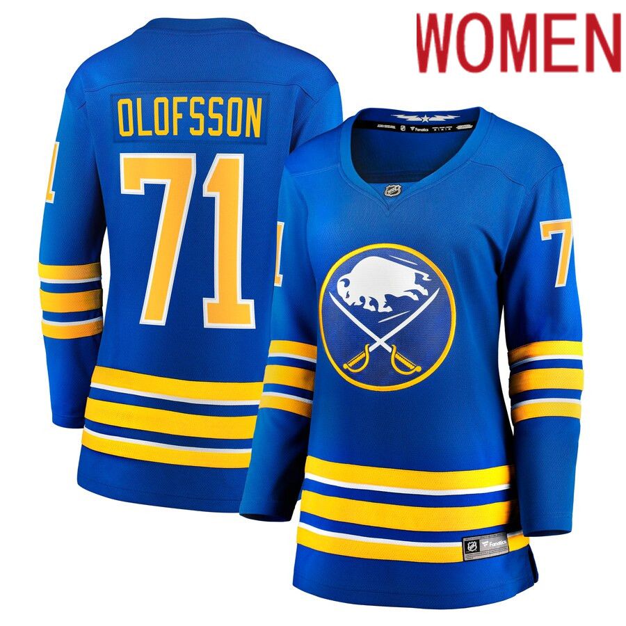 Women Buffalo Sabres #71 Victor Olofsson Fanatics Branded Royal Breakaway Player NHL Jersey